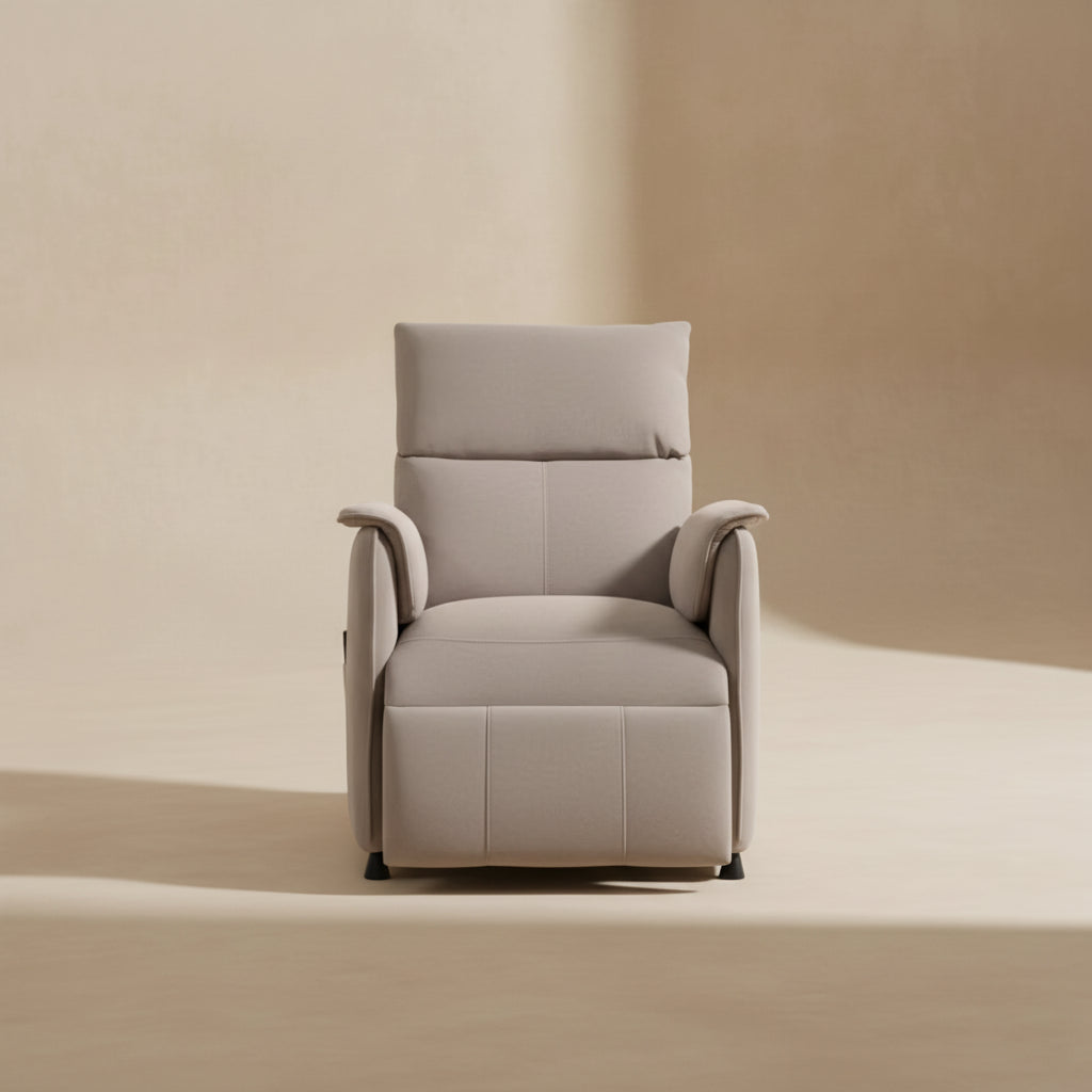 Fauteuil relax électrique HOMCOM – Dossier inclinable 160° – Tissu résistant kaki foncé