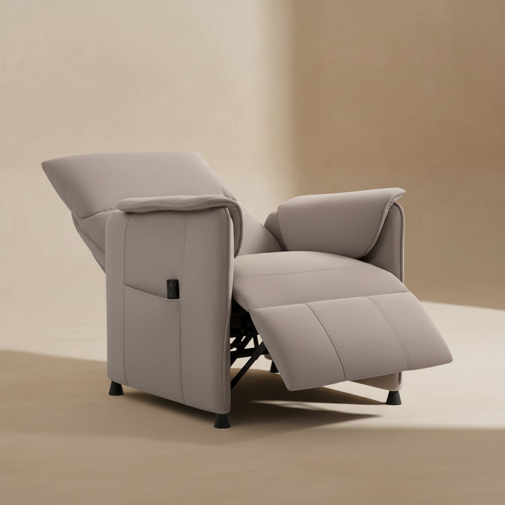 Fauteuil relax électrique HOMCOM – Dossier inclinable 160° – Tissu résistant kaki foncé