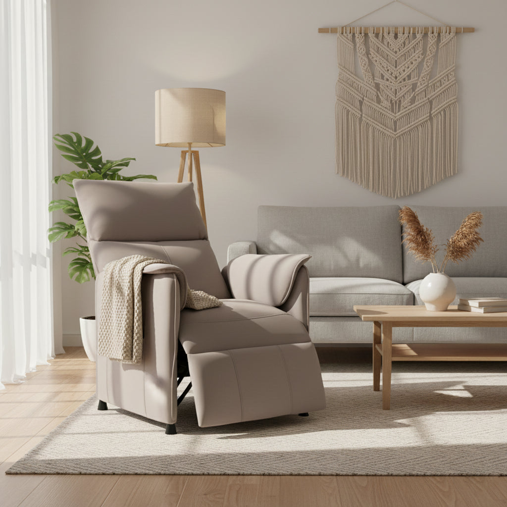 Fauteuil relax électrique HOMCOM – Dossier inclinable 160° – Tissu résistant kaki foncé