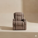 Fauteuil massant électrique chauffant – 8 zones de massage – Simili cuir marron