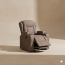 Fauteuil massant électrique chauffant – 8 zones de massage – Simili cuir marron