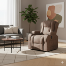 Fauteuil massant électrique chauffant – 8 zones de massage – Simili cuir marron